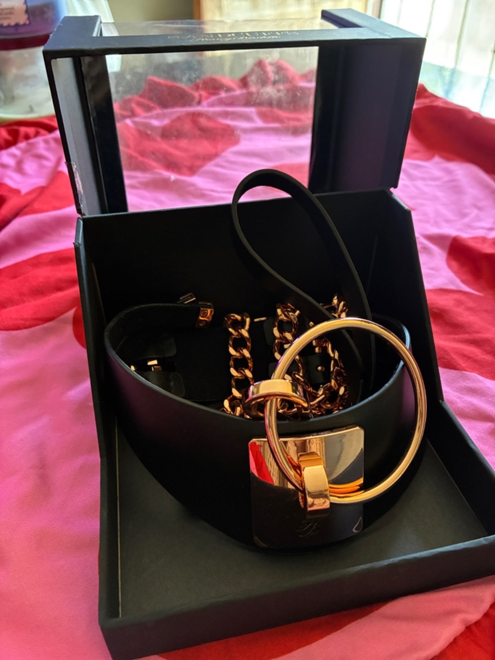 Honey Birdette black rose gold collar/leash RARE - Picture 6 of 8